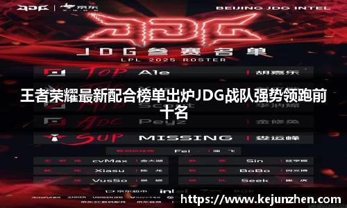 王者荣耀最新配合榜单出炉JDG战队强势领跑前十名